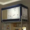 Cortina de Cama Fuerte Opaca y Mosquitero Integrado para Dormitorio de Estudiantes Universitarios Litera de Dormitorio Cama Individual Mosquitero Grueso Totalmente Cerrado