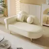 Salón de apartamento pequeño, sofá chaise longue de almacenamiento, sillón reclinable estilo europeo, dormitorio, mini tienda de ropa, área de descanso, individual, minimalista