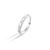 Anillo de pareja de plata de ley 925 con diseño de nicho de castaña de agua para hombres y mujeres, anillo de circón de lujo ligero, anillo entrelazado Tanabata ins