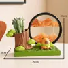 Nova Pintura de Areia Chinesa da Sorte com Fluxo Contínuo Ampulheta 3D Artesanato em Liga Decoração de Mesa Ornamento Descompressor Presente para Amigos