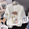 Ropa de Algodón Puro de Manga Corta para Niños 2026 Ropa Familiar para Niños de Algodón Puro Ropa de Verano Dibujos Animados Dulces Camiseta de Manga Corta para Niñas Top Casual t