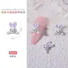 Liga de Zinco Fofa Desenho Animado Joias para Nail Art Cor Popular da Internet Tinta Spray Urso Coelho Rosa Decoração de Nail Art Acessórios