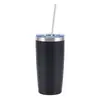 Copo Térmico de Aço Inoxidável para Gelo 20oz Pintado à Mão em Cor Pura com Tampa, Copo para Carro com Conservação de Frio para Exportação, Montado em Carro
