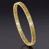 Diseño de Alta Gama Europeo y Americano Pulsera de Acero Inoxidable Patrón de la Gran Muralla Pulsera de Acero de Titanio para Mujer Retro Ins Nicho Estilo Nuevo