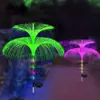 Luz Solar à Prova d'Água para Exterior Transfronteiriça de Água-viva de Gelatina Fibra Ótica Camada Única Luz para Jardim de Água-viva Gramado Pátio Luz Decorativa de Paisagem