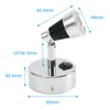 Luz de lectura LED para yate RV, foco pequeño, ángulo ajustable, 3W, entrega rápida