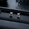 Brincos Cluster de Diamante Cheio de Novo Estilo Transfronteiriços para Homens, Modernos e Versáteis, Brincos de Flor de Íris em Forma de Cruz de Alto Padrão para Mulheres