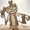 Novos Produtos Transfronteiriços Itens de Halloween Ornatos para Atmosfera de Festa de Halloween Decoração de Mesa de Madeira Fantasma Abóbora Cavalheiro Presente