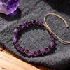 Comercio Exterior Transfronterizo Pulsera de Hilo Trenzado de Doble Capa con Cuentas Ágata Bohemia Piedra de Cristal Piedra Imperial Pulsera de Piedra Natural