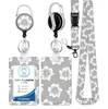 Aleación de zinc negra epoxi girasol hebilla de fácil extracción cubierta de tarjeta impresa arcoíris PVC cara sonriente poliéster cordón desmontable