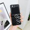 Adecuado para Funda de Teléfono Samsung Zflip6, Hebilla de Anillo Estilo Chanel, Funda Protectora de Cuero Plegable Zflip7/Cuarta Generación, Transfronterizo