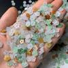 Pulsera de jade de Myanmar con flores, collar y cuentas, piezas de jade, accesorios de joyería, bricolaje con cuentas, accesorios de pétalos