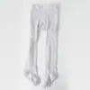 Meias de Nove Pontos Infantis Fofas Novas para Primavera e Outono Bebê Algodão Classe A Absorventes de Suor Respiráveis Cor Sólida Meias-Calça para Meninas