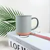 Taza Cerámica Empalmada Creativa y Sencilla de Dos Colores Taza Regalo para Oficina Negocios Taza Publicitaria para Café con Leche Venta al por Mayor