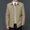 Chaqueta de botones para primavera y otoño para papás, hombres de mediana edad, padres mayores, chaqueta ejecutiva casual