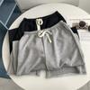 Pantalones simples que combinan con todo, de felpa rasgada, cintura alta elástica, pantalones casuales, pantalones holgados para mujer, pantalones pequeños de pierna ancha
