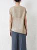 Camiseta Miyake Design Sense Bronzing Niche Chic de manga corta con pliegues y cintura, corte entallado, adelgazante y cuello redondo para mujer