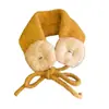 Orejeras de Peluche de Terciopelo de Cordero con Bloques de Color Estilo Coreano para Mujer en Invierno, Calientes y a Prueba de Frío Protección para los Oídos para Ciclismo, Bolsas para los Oídos con Cordones, Orejeras de Moda