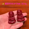 Colgante de Buda Amorfo de Arena Púrpura Dorada Cruda Natural de Alto Contenido, Collar de Buda Sonriente de Cinabrio para Hombres y Mujeres, Colgante de Tathagata