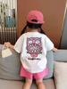 Verano 2025 Algodón de escuela secundaria para niños Camiseta de manga corta para niños Camiseta de manga corta para niños Verano para niñas Nuevo estilo Top de moda