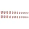Unhas Francesas Pretas Elegantes e Versáteis, Adesivos Minimalistas de Nail Art de Luxo Leve, Unhas Postiças Destacáveis Europeias e Americanas Prontas