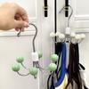 Gancho de Roupeiro Rotativo 360 graus, Artefato Simples Multifuncional de Armazenamento Doméstico, Gancho de Seis Garras para Quarto ao Lado da Cama