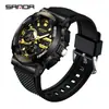 Sanda Temu Reloj Digital de Esfera Grande Resistente al Agua Multifuncional Luminoso Moda Deportiva Reloj para Estudiante Joven de Hombre