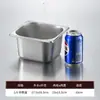 Cuencos de acero inoxidable para servir, recipientes rectangulares con tapa, recipientes comerciales para alimentos, carritos de comida rápida, cuencos para servir en buffet, platos cuadrados, cajas