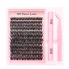 Pestañas postizas populares estilo europeo y americano, racimos segmentados para DIY, voluminosas, gran capacidad, aspecto natural, set de extensión de pestañas de fusión por calor
