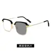 Gafas Retro Inteligentes Cambia Color para Cejas para Hombres y Mujeres, Lentes Cambia Color a la Moda, Gafas Planas de Medio Marco Anti Luz Azul
