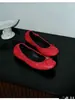 Bailarinas plateadas estilo rollo de huevo de principios de primavera para mujer, nuevo modelo 2026, bailarinas Mary Jane casuales con lazo para mujer