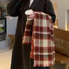 Nueva bufanda de invierno para mujer, estilo japonés y coreano, combina con todo, a cuadros, cálida y gruesa, para parejas, chal de alta calidad a la moda para estudiantes