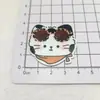 Acrílico Dibujos Animados Lindos Gafas Gato Parche Grande Broche Insignia Pasador Imán para Refrigerador Accesorios Piezas Pequeñas