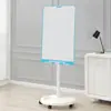 Quadro Branco Magnético de Vidro Temperado com Suporte e Rodas para Uso em Escritório Móvel, Ensino em Casa, Aulas de Treinamento e Rabiscos de Crianças