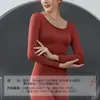 Ropa interior térmica de manga larga con sujetador acolchado para mujer, top interior, liquidación de fin de temporada