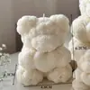 Urso de Rosas Amor Vela Perfumada Sem Fumaça Estilo Ins Dia dos Namorados Presente para Meninas Atacado Personalização