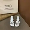 Sandalias Chanclas Cuadradas de Verano 2026 para Mujer, Zapatos Planos Casuales sin Cordones