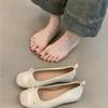 Sapatos de Salto Aumentador Estilo Francês para Mulheres, Novo Estilo Elegante 2025, Adequados com Saias, Mocassins Baixos de Bico Redondo