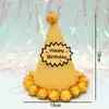 Sombrero de Cumpleaños para Niños y Adultos Punto Láser Reflectante Gorra Puntiaguda de Bola Gorra Puntiaguda de Fiesta Gorra de Corona Gorra de Bola Mao