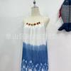 Falda con tirantes teñidos anudados 2025 nueva Yunnan Guizhou vestido con tirantes teñidos anudados hecho a mano falda de playa de viaje al por mayor