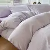 Juego de ropa de cama de cuatro piezas de algodón puro para las cuatro estaciones, funda de edredón de algodón grueso, sábana, funda de edredón, sábana bajera, nuevo modelo para dormitorios de estudiantes, juego de tres piezas