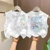 Camiseta sin mangas teñida anudada 100% algodón para niños y niñas 2026 Verano Chaleco Fresco y Elegante para Niños Mayores, Top Versátil a la Moda