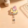 Porta-Crachá Retrátil de Acrílico com Desenhos Animados, Fácil de Puxar, para Profissionais de Saúde, Chaveiro de Cartão de Estudante, Designs Personalizáveis no Atacado
