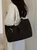 Moda de Verano 2026 Bolso de Hombro de Gran Capacidad Versión Coreana Vintage Artístico Color Sólido Estilo Universitario Bolso Tote para Mujer