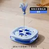 Juguete para gatos, bandeja de juego interactiva para autoentretenimiento, juguete para provocar gatos con plumas y cascabeles, palo para provocar gatos, juguete educativo para mascotas