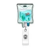 Suministro Directo Transfronterizo de Porta-Credenciales Retráctiles de Fácil Extracción, Clips Giratorios para Credenciales de Acrílico, Divertidos Porta-Credenciales Médicos de Ganso