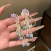 Pendientes Redondos de Flor Colorida Tejidos a Mano Pendientes Frescos de Dopamina Estilo Vacacional Pendientes de Nicho de Gama Alta