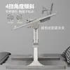 Mesa de cama dobrável com altura ajustável, mesa de escrita simples para estudantes de dormitório, mesa de estudo com suporte de altura ajustável