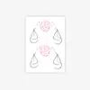Novos Adesivos de Tatuagem Estilo Ins Simples Fofo Transfronteiriços com Tatuagem de Rosa Duradouros à Prova d'Água Adesivos de Tatuagem de Alta Qualidade