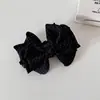 Presilha de cabelo triangular estilo Hepburn francês, elegante presilha vertical de bolinhas para rabo de cavalo, grampo de cabelo, presilha banana, acessório de cabelo
